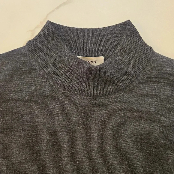 New Pronto-Uomo Merino Wool Long Sleeve Knit Sweater Gray Mens Size XXL - Picture 3 of 9